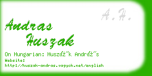 andras huszak business card